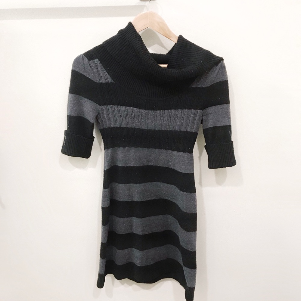 Windsor black striped sweater dress